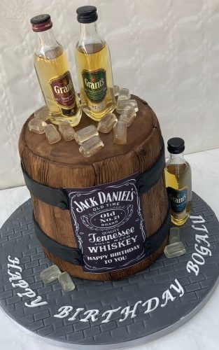 Whiskey Barrel Cake